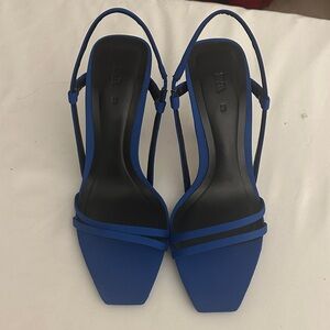 Zara Women's Royal Blue Strappy Heels
